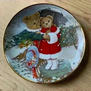 Teddy Bear Fur-ever Yours Collectors Plate/ Christmas Gift FM by Patricia Brooks